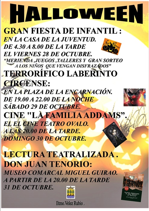 GRAN FIN DE SEMANA HALLOWEEN EN VÉLEZ RUBIO.